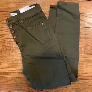 Green / Olive Loft High Rise Skinny Jeans Sz 29 / Sz 8 New with Tags